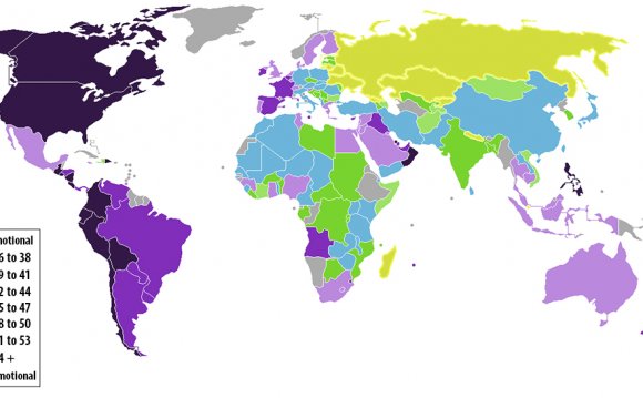 Map of emotional countries