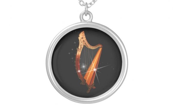 Celtic Harp Necklace | Zazzle