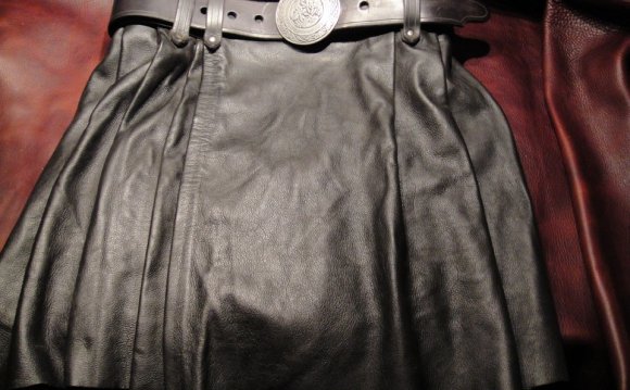 Black Leather Kilt