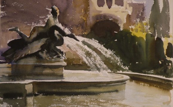 Edward Seago A Fountain in