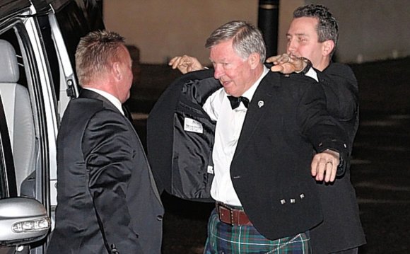 Sir Alex Ferguson wears kilt