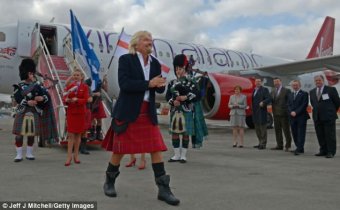 Canny businessman Branson took the opportunity to have a dig at competitors British Airways, saying that the 'stiff competition' message had been directed at all of them