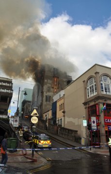 Flames consume the Glasgow School of Art in Scotland
