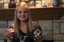 Freshman Kaylee West keeps her insulin pump and glucose monitor.