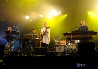 Hot Chip perform at T within the Park at Strathallan. Image: Lisa Ferguson