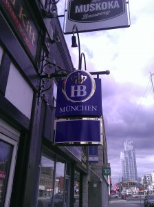 simply for comparison, that's the minto building at Yonge/Eglinton into the back ground, showcasing the improbability of a faux tudor frontage existing in the same neighbourhood.