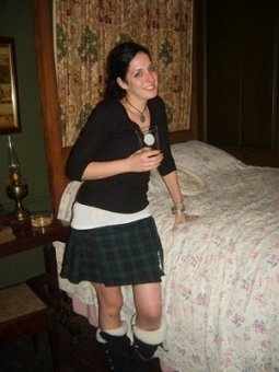 ladies kilt black view tartan