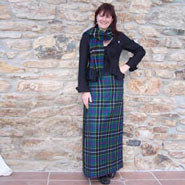 women tartan kilted top