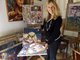 Pauline McGee in her studio