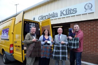 SUPPORT: John Culbert (centre, right) with appeal organisers, l-r, Pat O'Rourke, Angela Feeney and Alan Clinch.