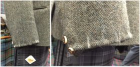 Tweed Jacket Sleeve prepared for being reduced