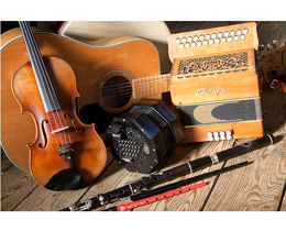number of Scottish folk music instruments
